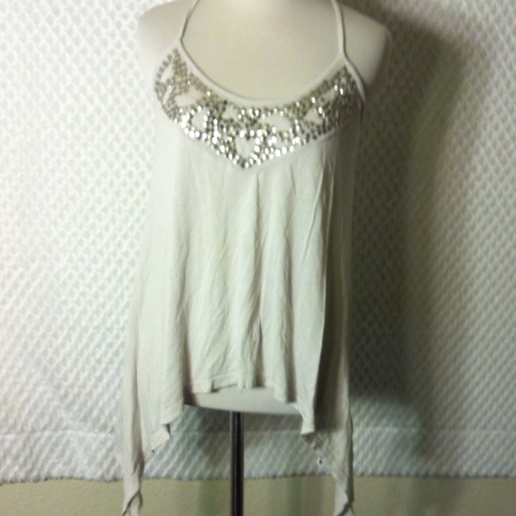 Guess White Studded Sheer Back Camisole - Picture 1 of 4